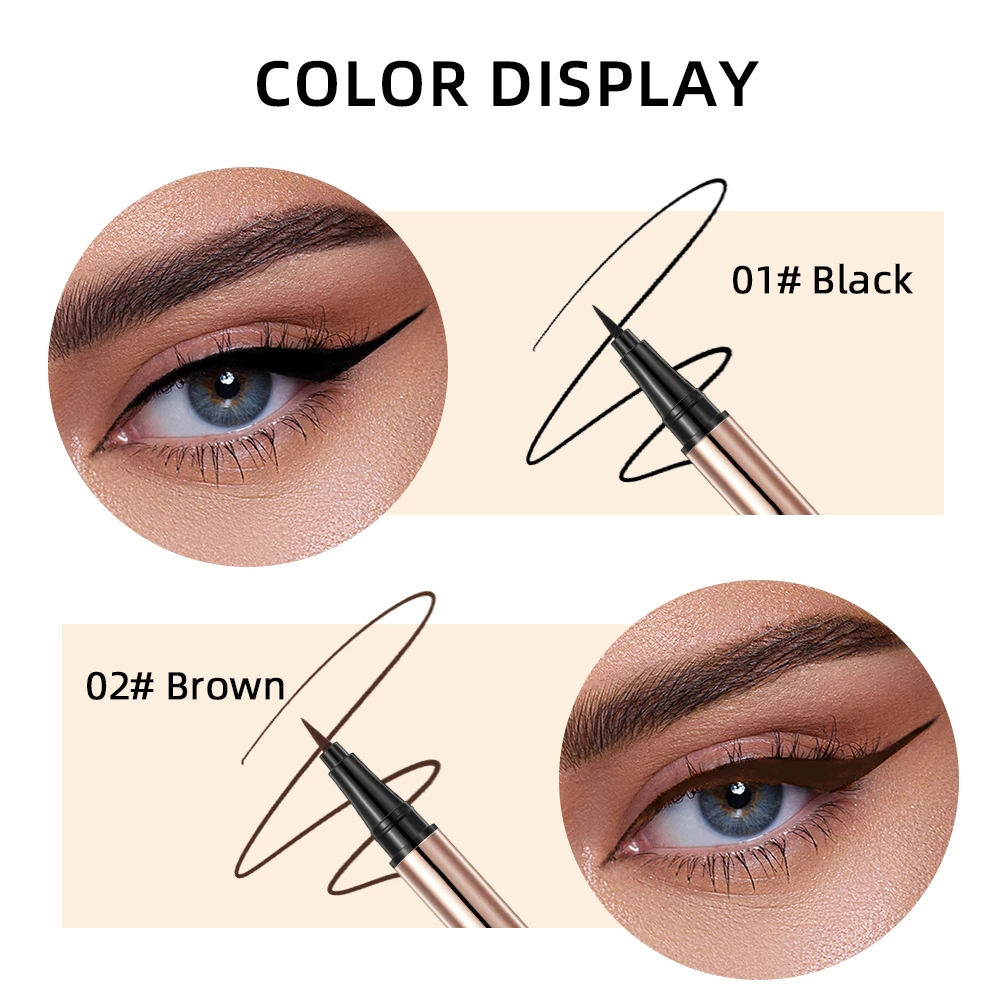 Black and brown liquid eyeliner color options