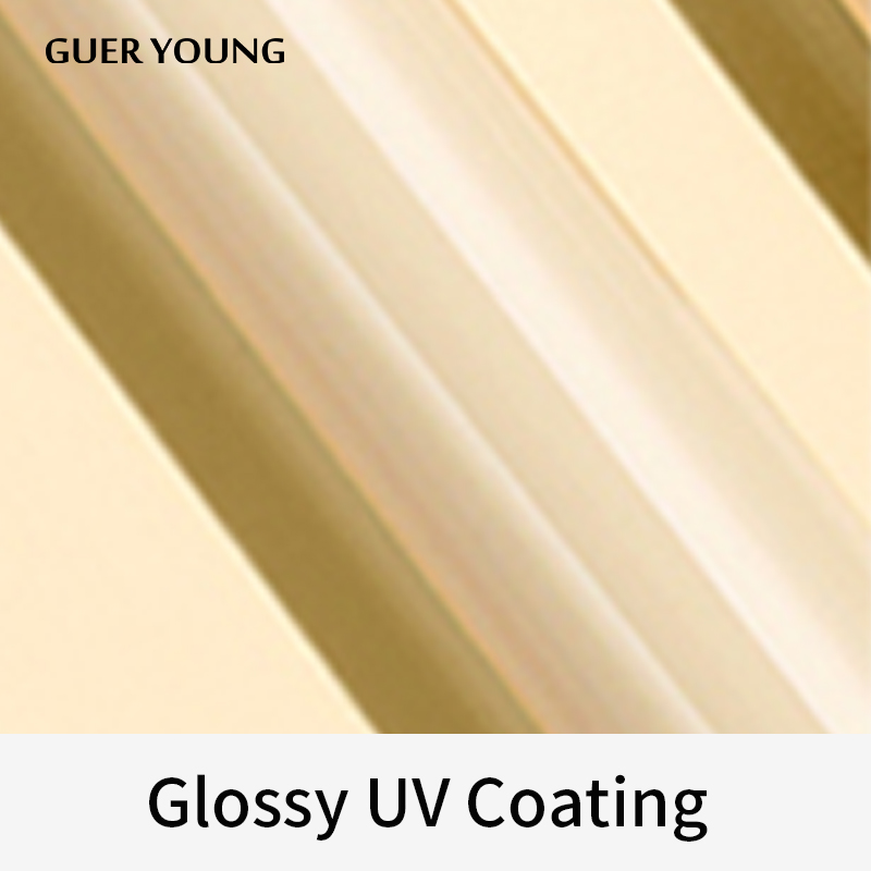 Glossy UV coating surface finish
